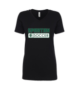 Athens Academy Soccer Pennant - Womens Vneck