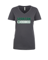 Athens Academy Soccer Pennant - Womens Vneck