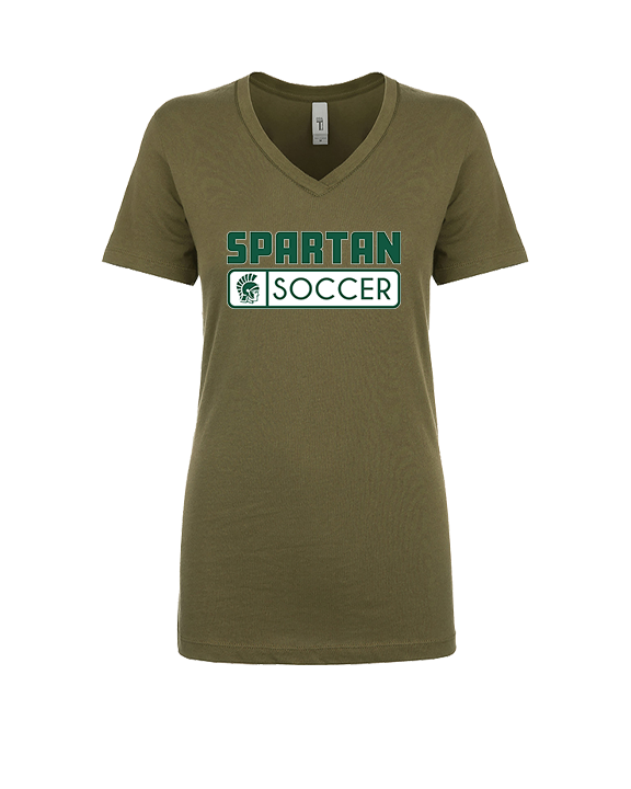 Athens Academy Soccer Pennant - Womens Vneck