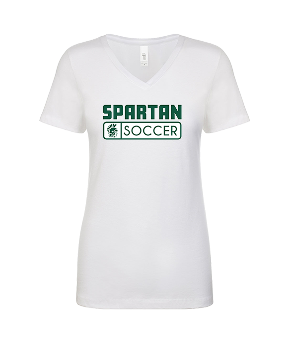 Athens Academy Soccer Pennant - Womens Vneck