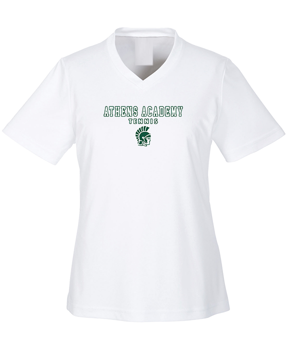 Athens Academy Tennis Block - Womens Performance Shirt