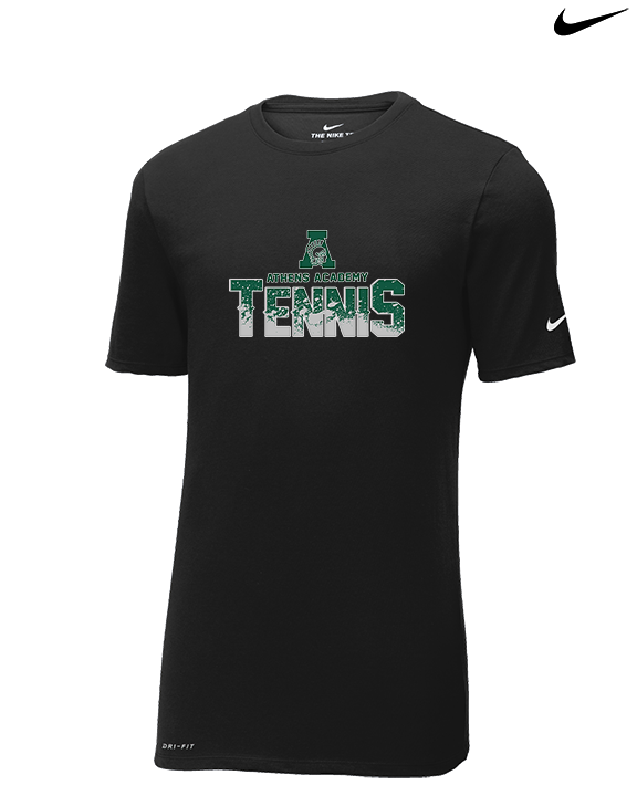 Athens Academy Tennis Splatter - Mens Nike Cotton Poly Tee