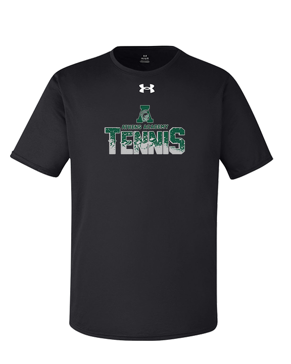 Athens Academy Tennis Splatter - Under Armour Mens Team Tech T-Shirt