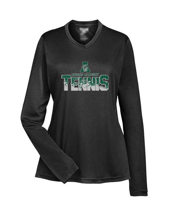 Athens Academy Tennis Splatter - Womens Performance Longsleeve