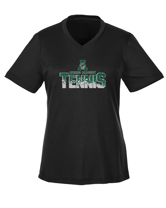 Athens Academy Tennis Splatter - Womens Performance Shirt