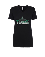 Athens Academy Tennis Splatter - Womens Vneck
