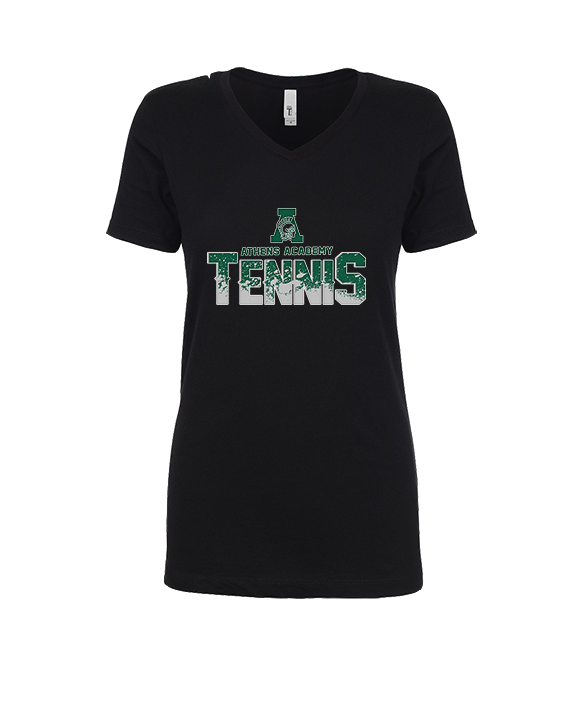 Athens Academy Tennis Splatter - Womens Vneck