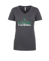 Athens Academy Tennis Splatter - Womens Vneck