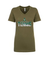 Athens Academy Tennis Splatter - Womens Vneck