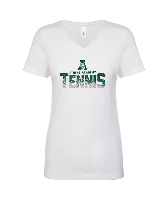 Athens Academy Tennis Splatter - Womens Vneck