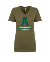 Athens Academy Tennis Split - Womens Vneck