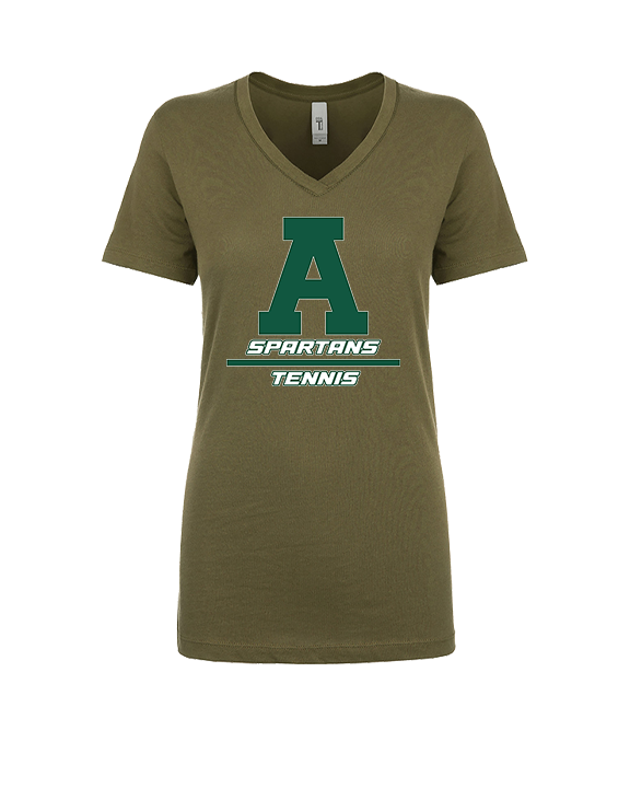 Athens Academy Tennis Split - Womens Vneck