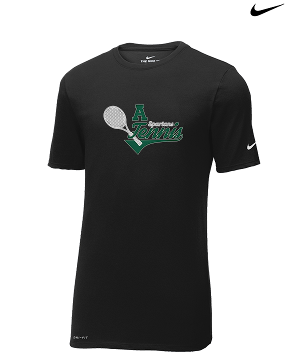 Athens Academy Tennis Swirl - Mens Nike Cotton Poly Tee