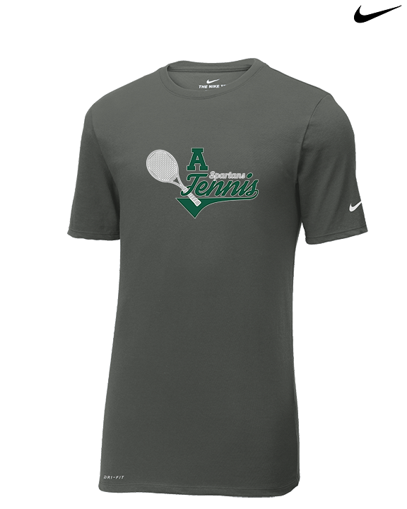 Athens Academy Tennis Swirl - Mens Nike Cotton Poly Tee