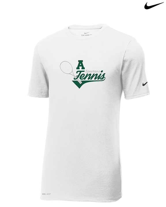 Athens Academy Tennis Swirl - Mens Nike Cotton Poly Tee