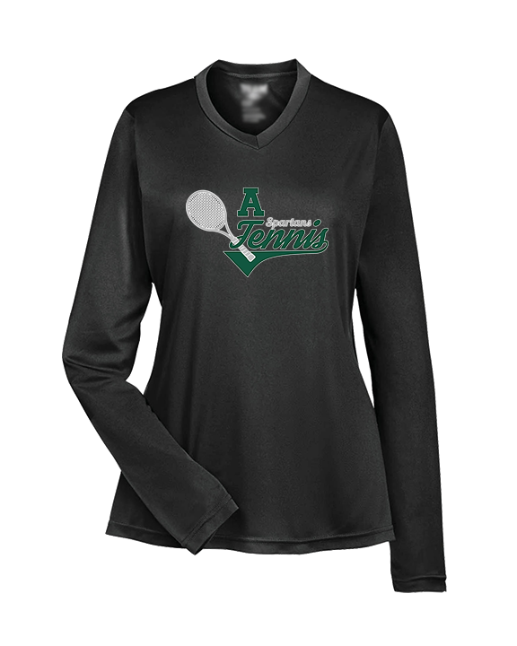 Athens Academy Tennis Swirl - Womens Performance Longsleeve