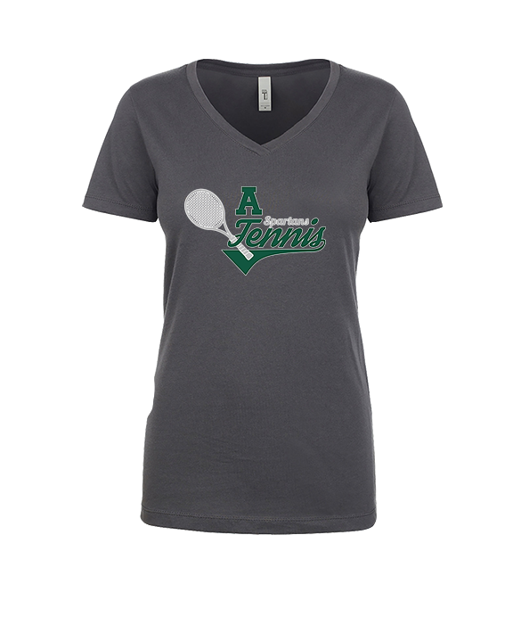 Athens Academy Tennis Swirl - Womens Vneck