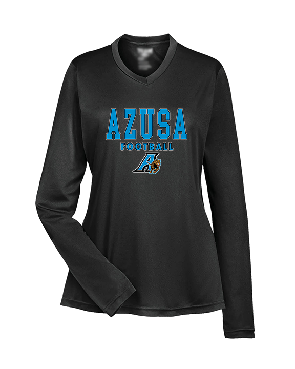 Azusa HS Football Block 2 - Womens Performance Longsleeve