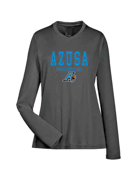 Azusa HS Football Block 2 - Womens Performance Longsleeve