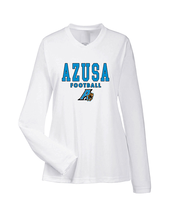 Azusa HS Football Block 2 - Womens Performance Longsleeve