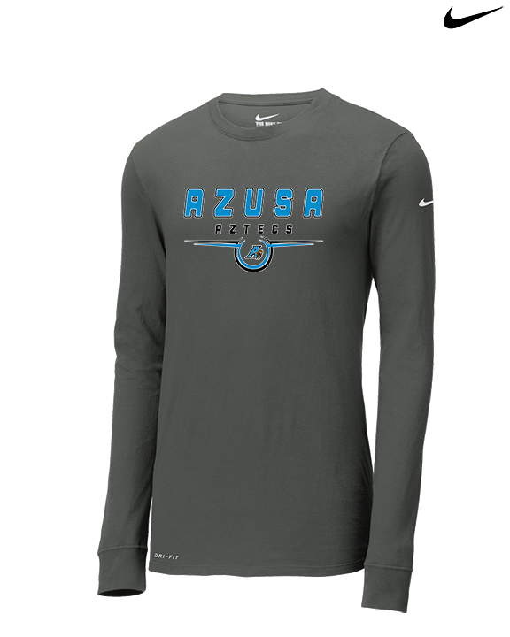 Azusa HS Football Design 2 - Mens Nike Longsleeve