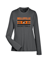 Belleville HS Boys Basketball Stamp - Womens Performance Longsleeve