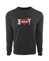 Bisbee HS Cheer I Heart Cheer - Crewneck Sweatshirt