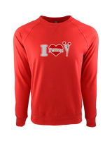 Bisbee HS Cheer I Heart Cheer - Crewneck Sweatshirt