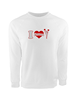 Bisbee HS Cheer I Heart Cheer - Crewneck Sweatshirt