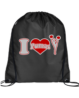 Bisbee HS Cheer I Heart Cheer - Drawstring Bag