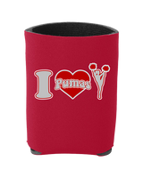 Bisbee HS Cheer I Heart Cheer - Koozie