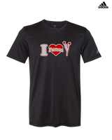 Bisbee HS Cheer I Heart Cheer - Mens Adidas Performance Shirt