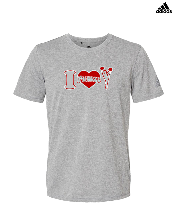 Bisbee HS Cheer I Heart Cheer - Mens Adidas Performance Shirt