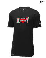 Bisbee HS Cheer I Heart Cheer - Mens Nike Cotton Poly Tee