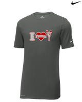 Bisbee HS Cheer I Heart Cheer - Mens Nike Cotton Poly Tee