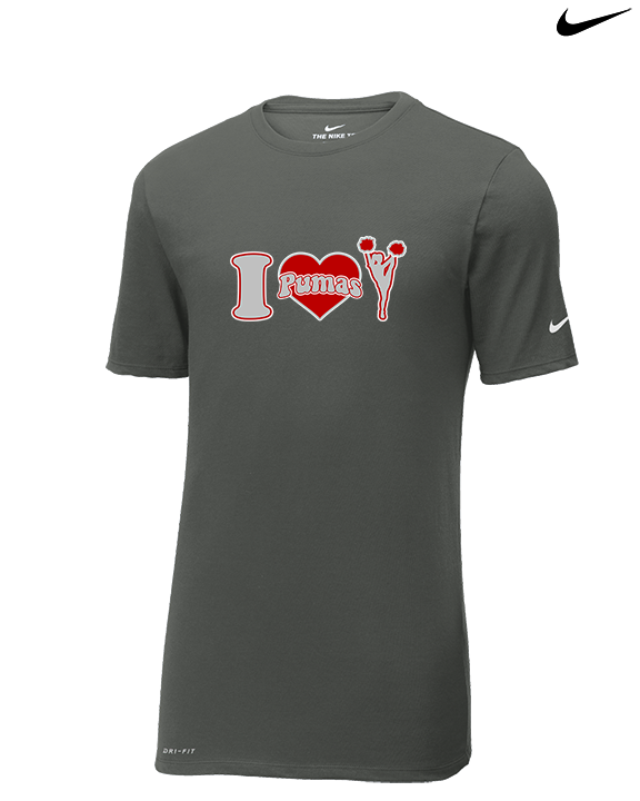 Bisbee HS Cheer I Heart Cheer - Mens Nike Cotton Poly Tee