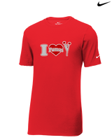 Bisbee HS Cheer I Heart Cheer - Mens Nike Cotton Poly Tee