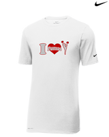 Bisbee HS Cheer I Heart Cheer - Mens Nike Cotton Poly Tee