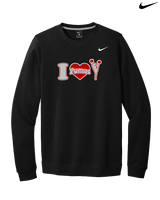 Bisbee HS Cheer I Heart Cheer - Mens Nike Crewneck