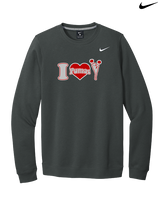 Bisbee HS Cheer I Heart Cheer - Mens Nike Crewneck