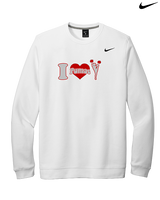 Bisbee HS Cheer I Heart Cheer - Mens Nike Crewneck