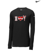Bisbee HS Cheer I Heart Cheer - Mens Nike Longsleeve