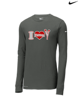 Bisbee HS Cheer I Heart Cheer - Mens Nike Longsleeve