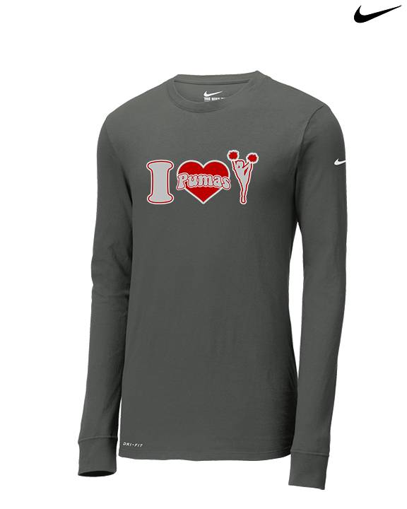 Bisbee HS Cheer I Heart Cheer - Mens Nike Longsleeve