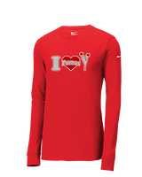 Bisbee HS Cheer I Heart Cheer - Mens Nike Longsleeve