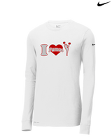 Bisbee HS Cheer I Heart Cheer - Mens Nike Longsleeve