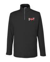 Bisbee HS Cheer I Heart Cheer - Mens Quarter Zip