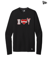 Bisbee HS Cheer I Heart Cheer - New Era Performance Long Sleeve