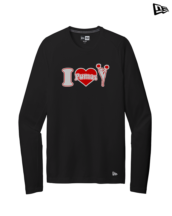 Bisbee HS Cheer I Heart Cheer - New Era Performance Long Sleeve