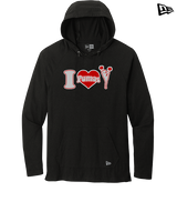 Bisbee HS Cheer I Heart Cheer - New Era Tri-Blend Hoodie
